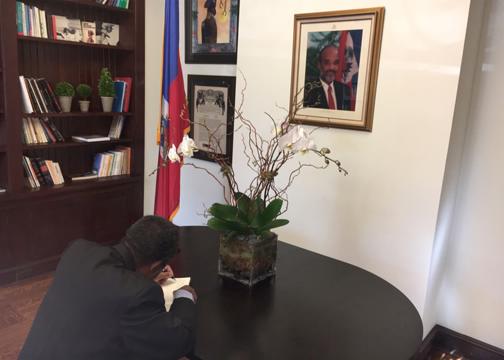 NEWRY SIGNING PREVAL CONDOLENCE BOOK