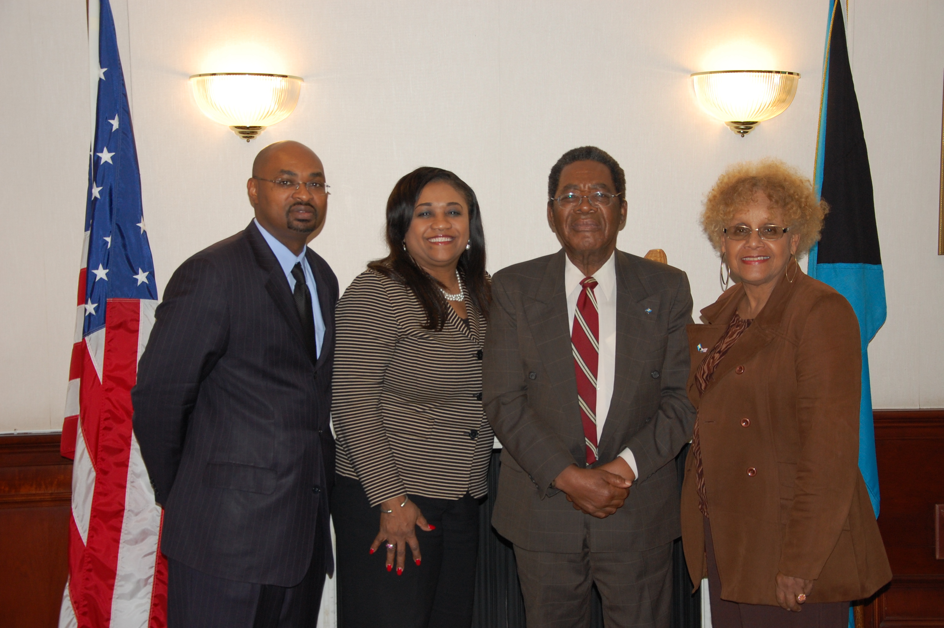 Sandra Dean Patterson- Head of the Bahamas Crisis Center visits the Ambassador