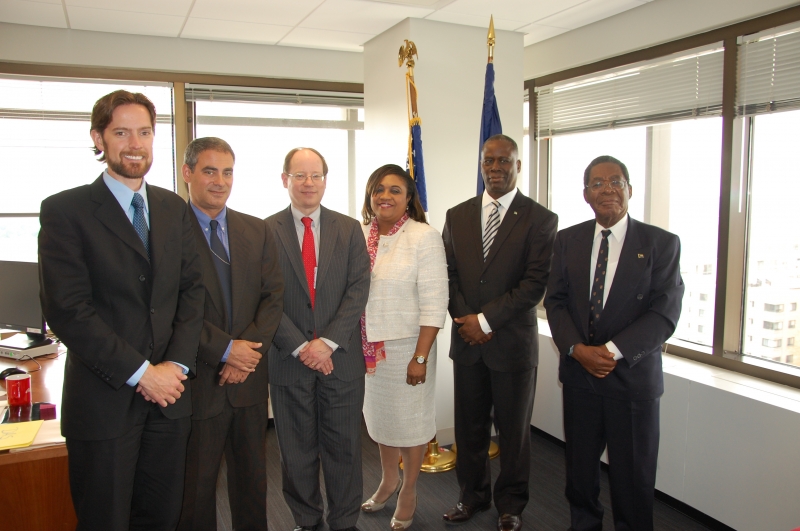 Permanent Secretary Phillip Miller, Ambassador Dr. Eugene Newry and Consul General Paulette Zonicle meet with Senior Consular Officials of the US State Department