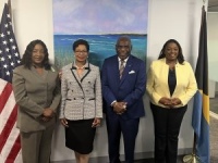 Ambassador Jones receives Courtesy Call from Mrs. Ann Marie Davis, Wife of the Prime Minister of The Bahamas